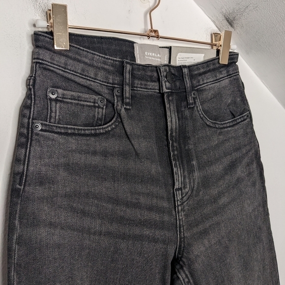 EVERLANE The High Rise Straight Jean in Washed Black NEW Size 24 Ankle - Picture 8 of 8